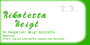 nikoletta weigl business card